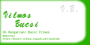 vilmos bucsi business card